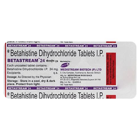 Betastream 24mg Strip Of 10 Tablets .